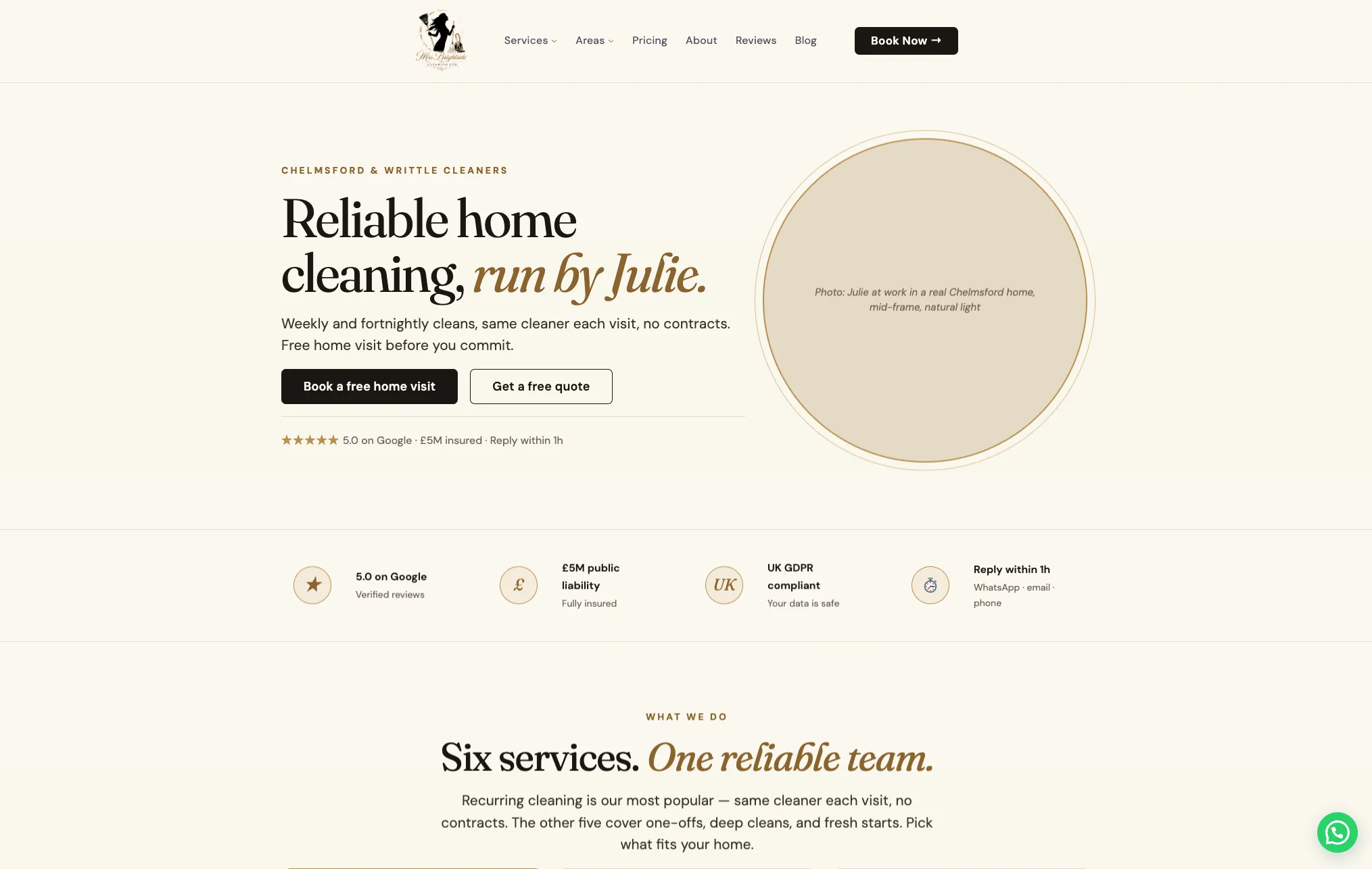 Diseño web para BrightSide Clean — caso de estudio de Toledigital en Toledo